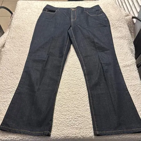 Blue Flare Wide Leg Jeans with Clean Finish Size 12