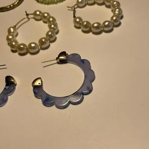 Lot Of 4 Women’s Hoop Costume Earrings Pierced Mix