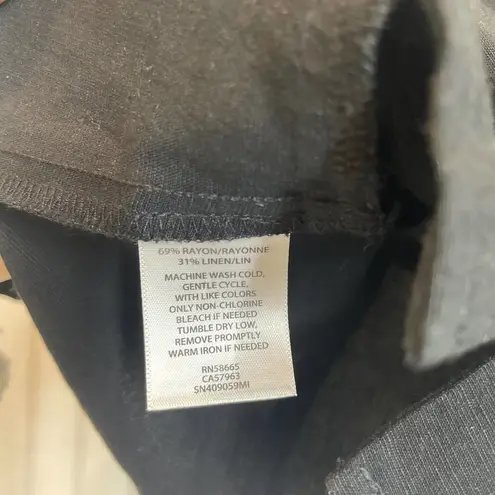 Something Navy NWT Women’s Black Front Button Fitted Top Size XS Puff Sleeve NEW