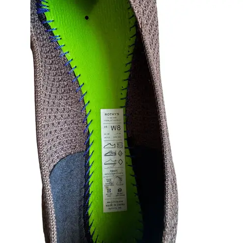 Rothy's Max Square Ballet Flats in Maple (Mocha Mousse Color) Micro Check Size 8 Brown