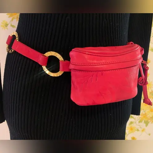 Lic benoit Luc Benoit vintage red leather belt bag