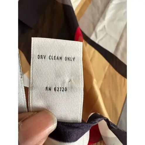 Vintage Sophisticate Plaid Silk Scarf Red & Gold Black Border 22" Square