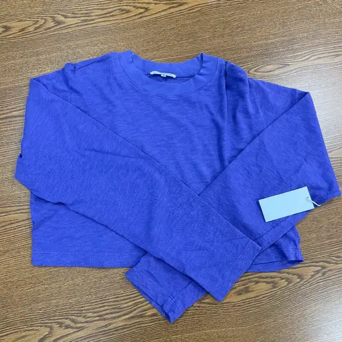 Cotton Citizen Tokyo Crop Long Sleeve Shirt - Purple - NWT