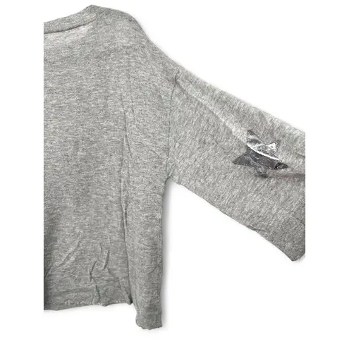 Zadig & Voltaire zadig voltaire XS Pure Cashmere Sweater Knit Metallic Silver Star Elbows Knit