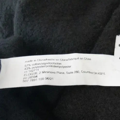 Eloquii New! black fleece zipped front elastic waist jumpsuit, size 18