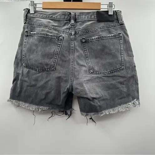 Everlane  Gray Charcoal Wash Raw Hem Mid Rise Denim Jean Shorts Size 27