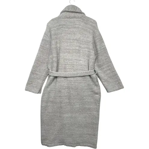 Barefoot Dreams Cozy Chic Robe Womens 2 Tan Solid Long Sleeve Belted Lounge