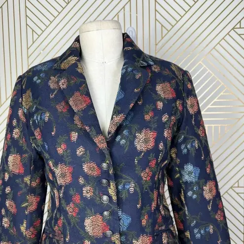 Sundance Alpine Coast Jacket Floral Jacquard Blazer Petite Size US PXS