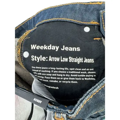 Weekday New Arrow Low Straight Jeans Women's Size 23/34 Relaxed Organic Cotton