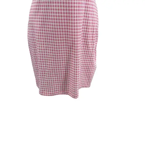 Ellesse Fonti Dress Mini Open Strappy Back Gingham Pink White Size US 10
