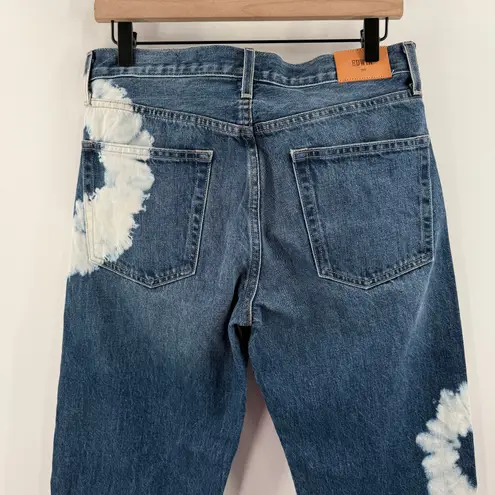 Edwin Jeans SZ 28 Kali Ankle Vintage Straight Denim 100% Organic Cotton Tie Dye Blue