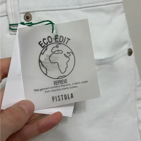 Pistola NWT James High Rise Cuff Denim Shorts in Eco White - Size 20W