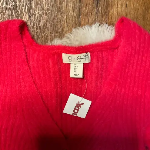 Jessica Simpson  Sweater Dress Long Sleeve Pink Size Large Knit NWT