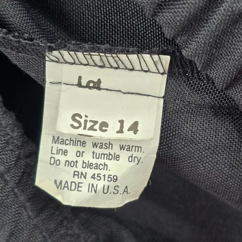 None Black Pull On Knee Length Elastic Office Corporate Church Classic Skirt Size 14