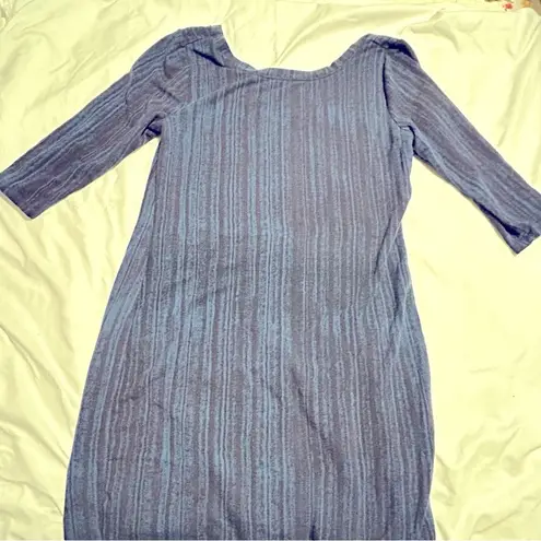 Philosophy Blue & Black Midi dress size L