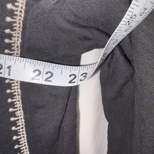 Garnet Hill Monroe Organic-Linen Jersey Knit 3/4 Sleeve Size Small Top