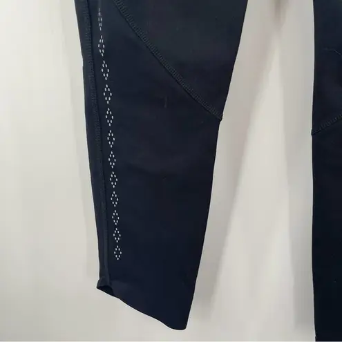 Lole Crop Leggings Eliana Black Cropped Slant Athletic Gym UPF 50 X-Small NWT