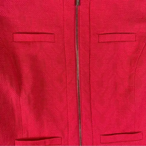 Karl Lagerfeld women's size 16 Jacquard jacket pink blazer business 1x cropped