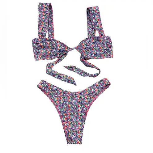 NWT Strawberry Milk Mob Primrose Bikini Set Small Top Medium Bottom Pink Size undefined