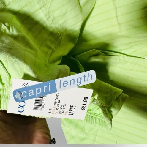 Mountain Lake Women's Capri Size L Color Green 100% Cotton