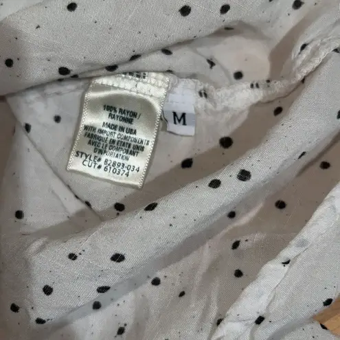 Bella Dahl Casual Long Sleeve Button Down Polka Dot Hipster Shirt size Medium