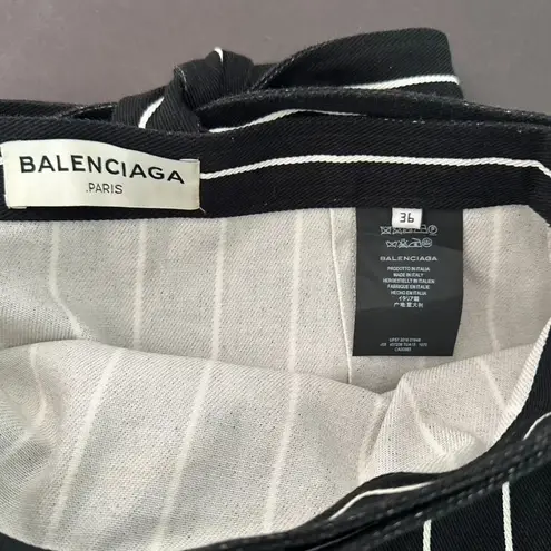 Balenciaga Resort Runway Striped Side Slit Wrap Skirt Size EU36