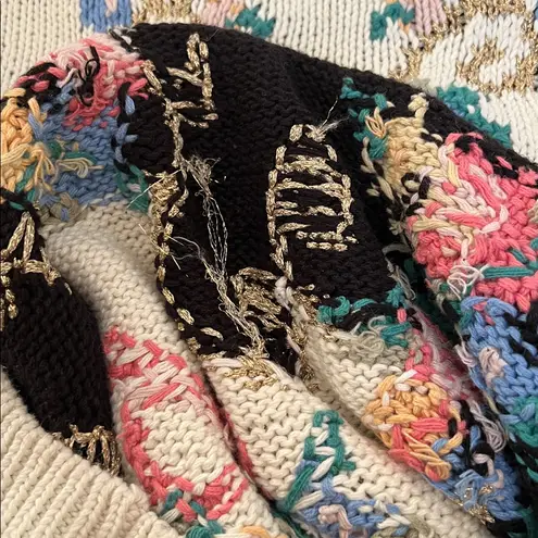Vintage 80s ? Huntington Ridge Floral Sweater Cottagecore Retro Knit Size L
