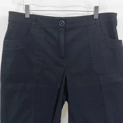 Karen Scott Black Straight Fit Tailored Chino Short