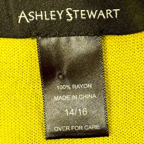 Ashley Stewart size 14/16 stylish green long-sleeve top