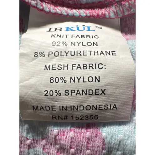 IBKUL Womens Size S Quarter Zip Long Sleeve Golf Sun Shirt Top Patterned Pink