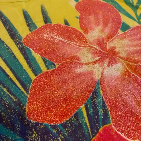 JMS Women's 3X Yellow Floral T