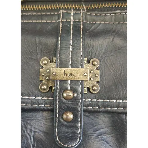 b.o.c. Born Concept Black Faux Leather Shoulder Bag Crossbody Purse