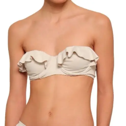 Eberjay New Ruffle Trim Bandeau Bikini Removable Strap Halter Swim Top