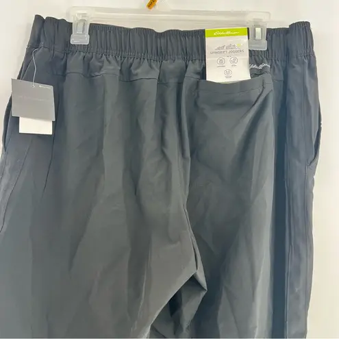 Eddie Bauer  Spindrift joggers UPF 50 black size L Large Slightly curvy NWT