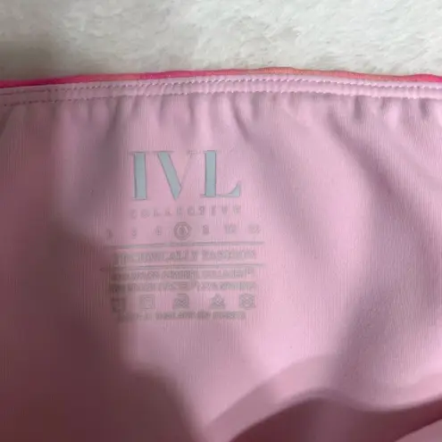 IVL Collective Pink Watercolor Print Leggings 6 Women Pink