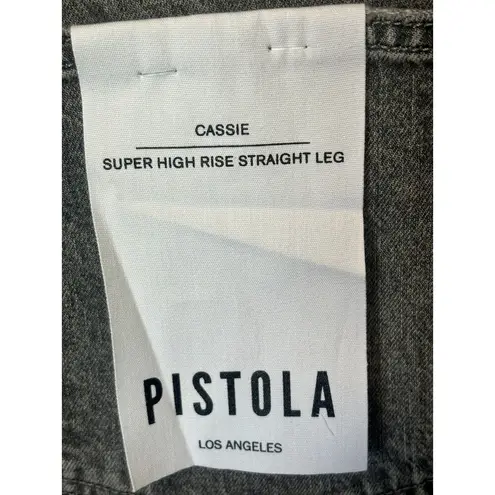 Pistola New  Cassie Super High Rise Straight Leg Button Fly Gray Jean Size 32