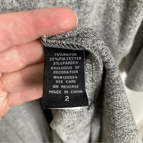 Torrid  Heather Gray Long Sleeve Hacci Surplice Skater Dress Sz.2 NWT