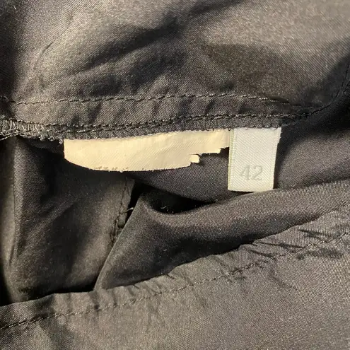 Miu Miu Vintage Y2K Black Silk Puff Sleeve Ruffled Top Size EU 42 doll goth