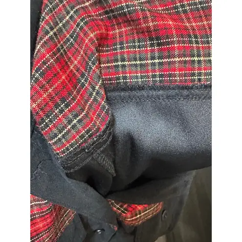 Sun River Clothing Co Vest Medium Plaid Black Button Up Sleeveless Vintage 90s