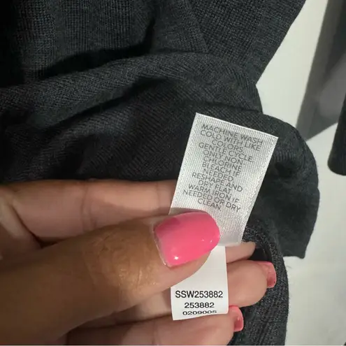 NWT J. Jill Washable Merino Wool Blouson Sleeve Pullover Gray Size XL Petite