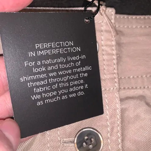 Banana Republic  Heritage Khaki Tan Button Down Cargo Mini Utility Skirt Size 12