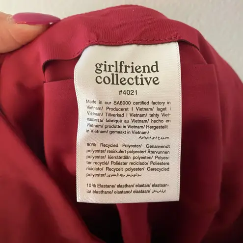 Girlfriend Collective NWT Pomegranate Pink High-Rise Leggings Women's size Large
