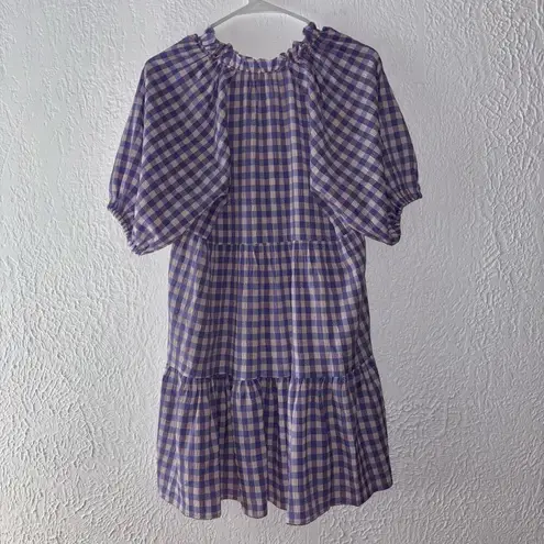 Tuckernuck Hyacinth House Pink Purple Gingham Sutton Mini Dress Size XS