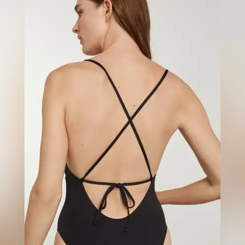 Everlane NWT  Women’s The String One-Piece Swim Suit Black Sz XL