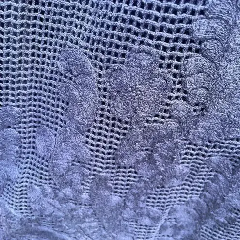 J.O.A. Navy Embroidered Crop Top