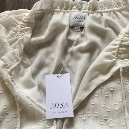 MISA Los Angeles Siena Top in Pearl Clip Dot