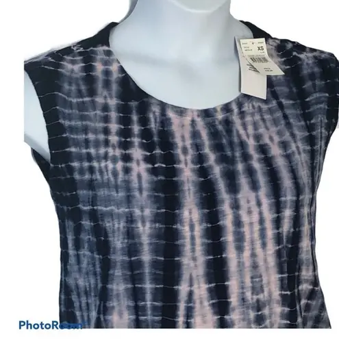 A pea in the pod Maternity Tie Dye Sleeveless Tee XS NWT Blue Pink Summer