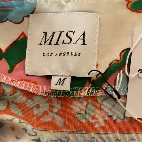 MISA Los Angeles Kaspia Top Casablanca Border Design Mix One Shoulder Size M NWT