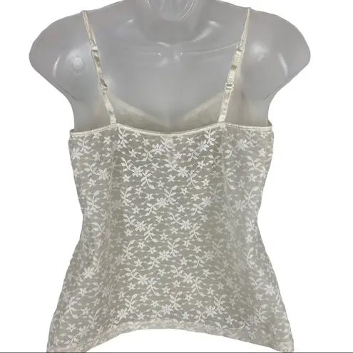 Tommy Hilfiger  Ivory Cami Floral Lace Pattern Size L