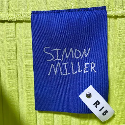 NWT Simon Miller Macu Maxi Ribbed Skirt with Slit in Swing Yellow Size M